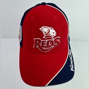 Queensland Reds Koala Rugby Cap Hat Sports Cap Red Kooga Adjustable Back Strap